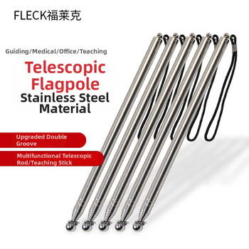 Fleck teleskopni stožer za zastavu od nehrđajućeg čelika s pokazivačem za podučavanje