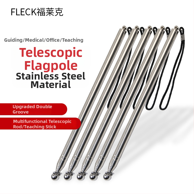 Fleck teleskopni stožer za zastavu od nehrđajućeg čelika s pokazivačem za podučavanje