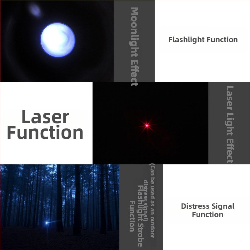 Laserová baterka z nerezovej ocele s detektorom bankoviek, 3 v 1 laserové pero, napájaná batériou No.5