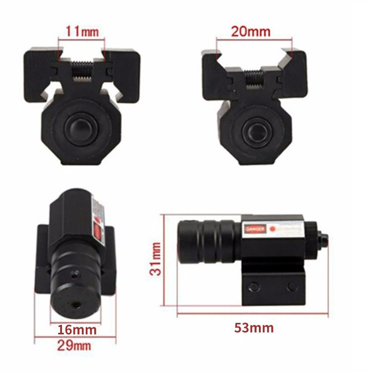 Coxlnt laserski nišan, aluminijsko tijelo, laser, simulirani sustav gađanja