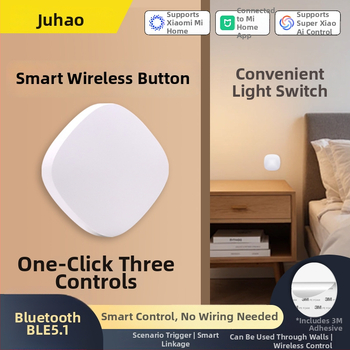 Bežični gumb za prekidač, Bluetooth 5.1 BLE, bez kablova, unutarnja uporaba, CE certifikat