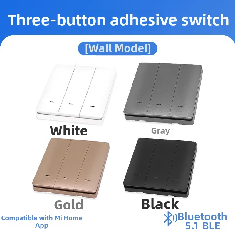 Bežični gumb za prekidač, Bluetooth 5.1 BLE, bez kablova, unutarnja uporaba, CE certifikat