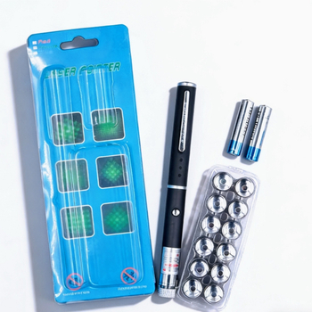 Laser pokazivač s tijelom od legure, zeleni zrak, dizajn s jednim glavom, domet 1 m