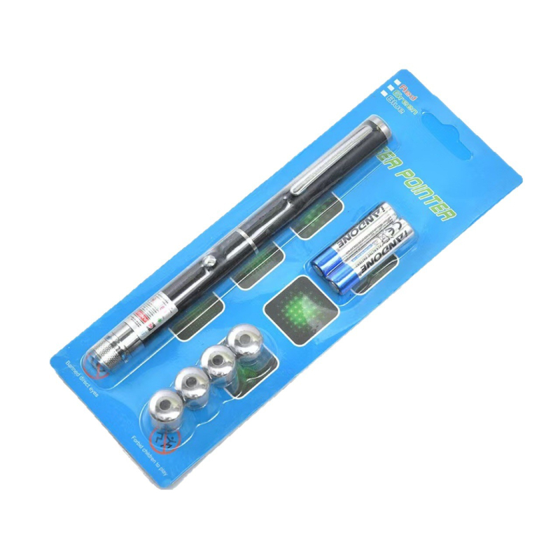 Laser pokazivač s tijelom od legure, zeleni zrak, dizajn s jednim glavom, domet 1 m