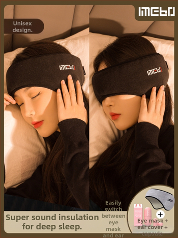 Μάσκα αυτιών για ύπνο – βαμβακερή, με στήριξη στο κεφάλι, 80% μείωση θορύβου, σκίαση και προστασία από θόρυβο