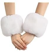 Odrasle rukavne manžete, umjetna zajčeva krzna, baršun, Tie-Dye, zima i jesen
