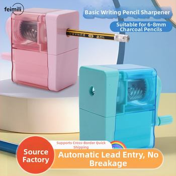 Femili Osnovno oštrenje olovke za pisanje, plastično, ručni pogon, geometrijski dizajn, pogodno za učenike i djecu