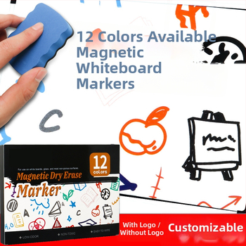 Marker na bielu tabuľu, model 208, plastové telo, tlačené logo, balené v krabičke, šírka čiary 2