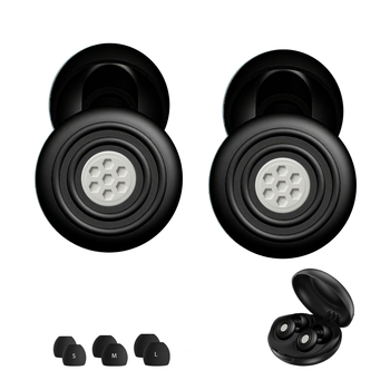 Szilikon alvófülvédők zajcsökkentéssel, NRR 22-35 dB, kerek fejű, munka, tanulás és alvás közben