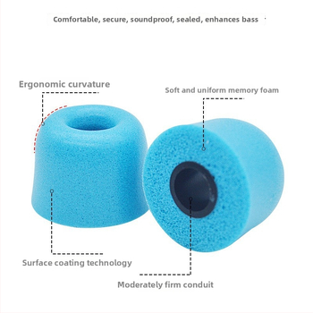 Náhradný obal na slúchadlá z peny pamäťovej, guľatý tvar, prateľný, znižuje hluk o 25 dB