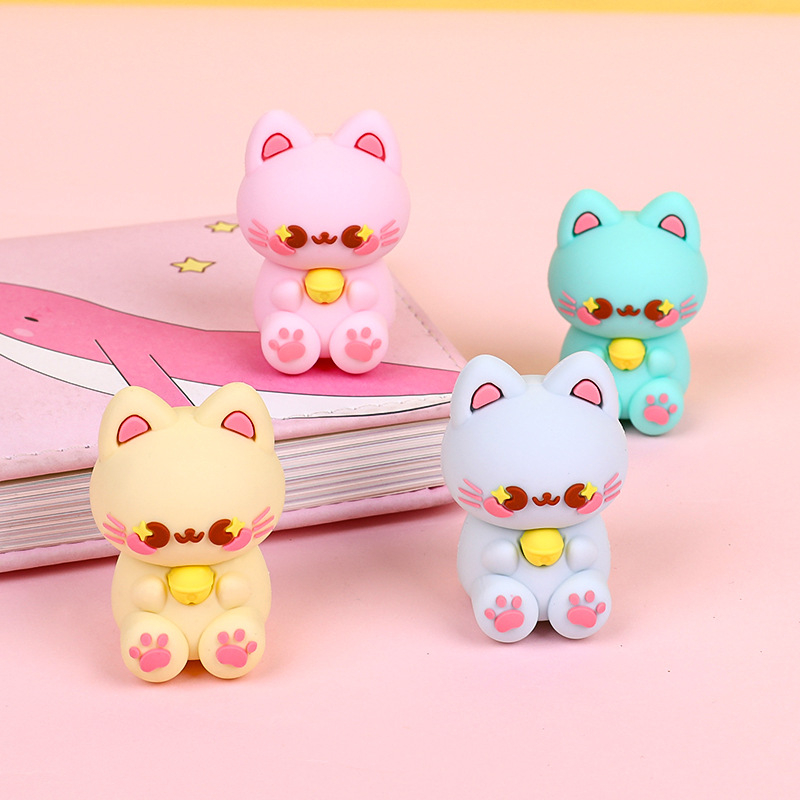 Weibo oštrilo za olovke – silikon, oblik mačke, ručno, model Weibo-71028, 29 g