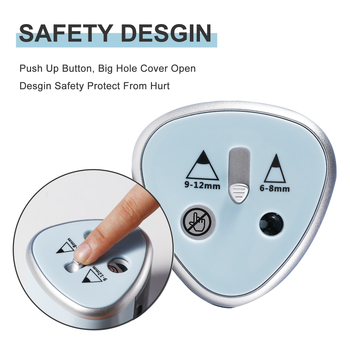 Električni oštrač za olovke s dvije rupe, model 8004, plastični, geometrijski dizajn