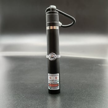 Aluminijski laser pointer zelene boje, USB punjenje, karabinski klip, otisak logotipa, prilagodba