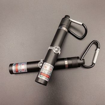 Aluminijski laser pointer zelene boje, USB punjenje, karabinski klip, otisak logotipa, prilagodba