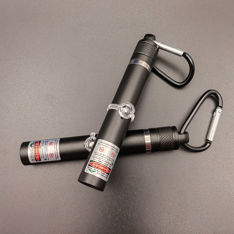 Aluminijski laser pointer zelene boje, USB punjenje, karabinski klip, otisak logotipa, prilagodba