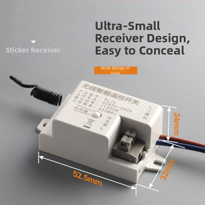 Panou de întrerupător wireless cu control dublu și personalizare - 110-220V, 433MHz, rază 20 m, interval de temperatură 0–50°C, pentru iluminat casnic