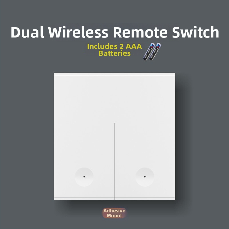 Panou de întrerupător wireless cu control dublu și personalizare - 110-220V, 433MHz, rază 20 m, interval de temperatură 0–50°C, pentru iluminat casnic