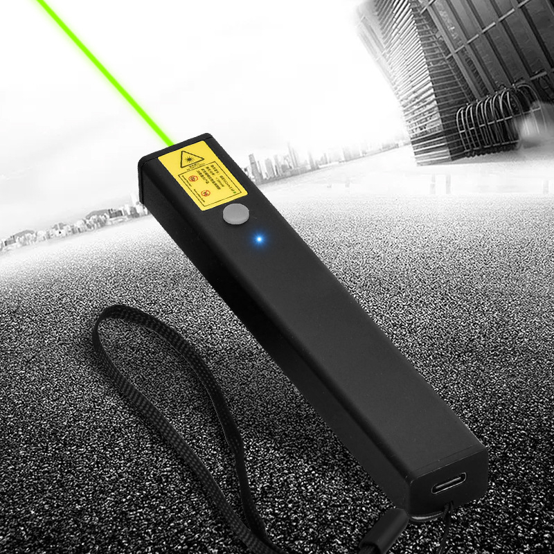 Homokasztali oktatáshoz laserpointer toll, Type-C töltés, alumínium test, 753 négyszögcső kivitel, logó nyomtatva