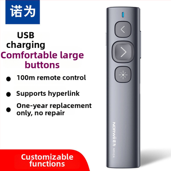 KNORVAY N95 lézeres oldalfordító toll PPT-projekcióhoz, USB-kapcsolat, ABS+PC