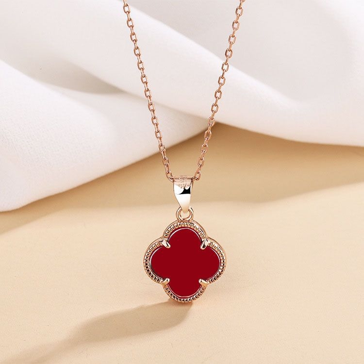 Srebrni lanac s privjeskom u obliku lista, križani lanac, 99% srebro, Ins stil, proljeće 2023