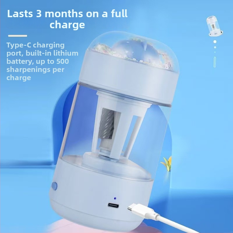 Yunfeng elektromos ceruzahegyező – műanyag test – kész ajándék, diákoknak, ballagás