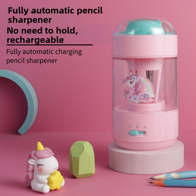 Yunfeng elektromos ceruzahegyező – műanyag test – kész ajándék, diákoknak, ballagás