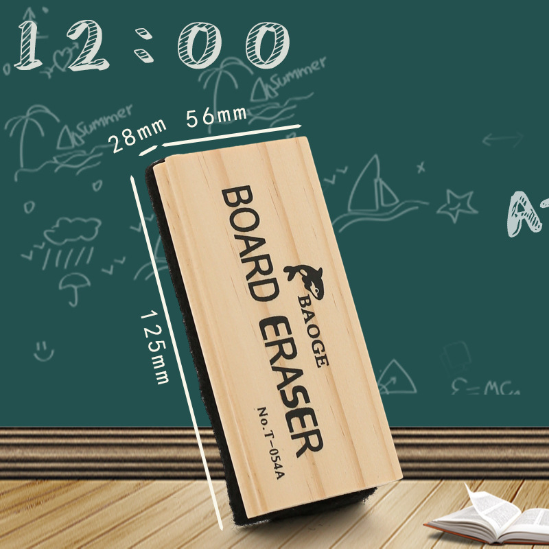 Platinology Ξύλινη σβήστρα για λευκή επιφάνεια με φελτ, αντιστατική, δυνατότητα εκτύπωσης λογοτύπου