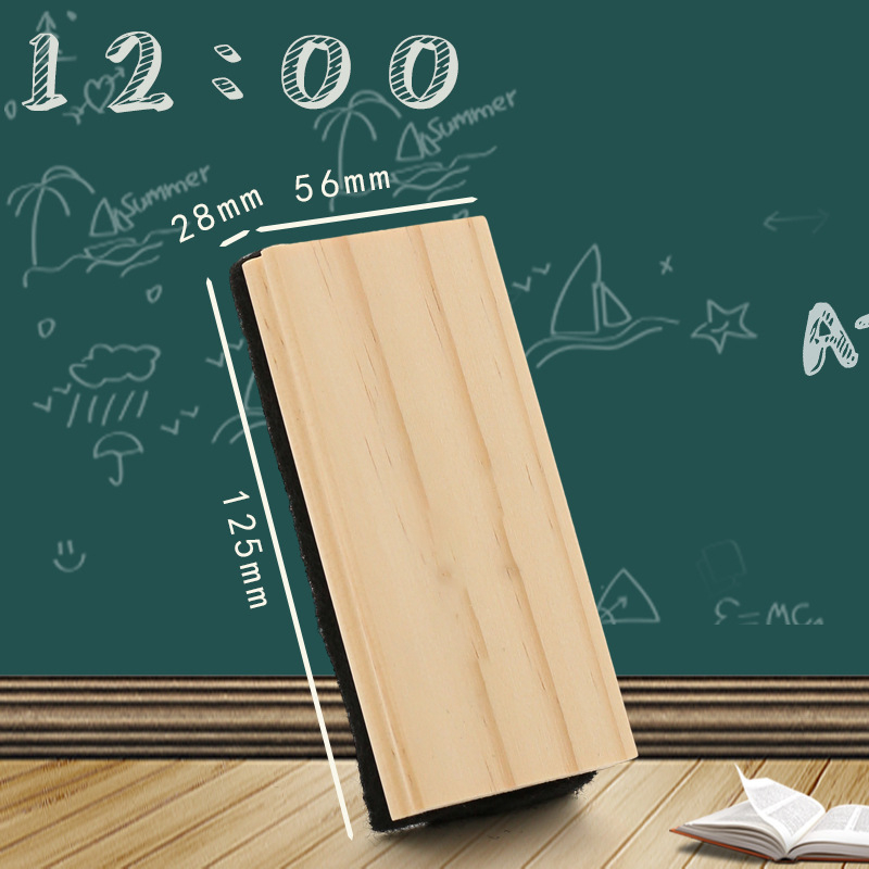 Platinology Ξύλινη σβήστρα για λευκή επιφάνεια με φελτ, αντιστατική, δυνατότητα εκτύπωσης λογοτύπου