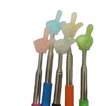 Gyerekeknek és tanítóknak visszahúzható olvasópálca, PP műanyag és rozsdamentes acél felhasználásával; típus: olvasópálca; márka: Egyéb; logó nyomtatás nem lehetséges