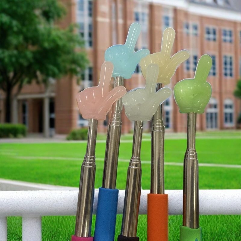 Gyerekeknek és tanítóknak visszahúzható olvasópálca, PP műanyag és rozsdamentes acél felhasználásával; típus: olvasópálca; márka: Egyéb; logó nyomtatás nem lehetséges