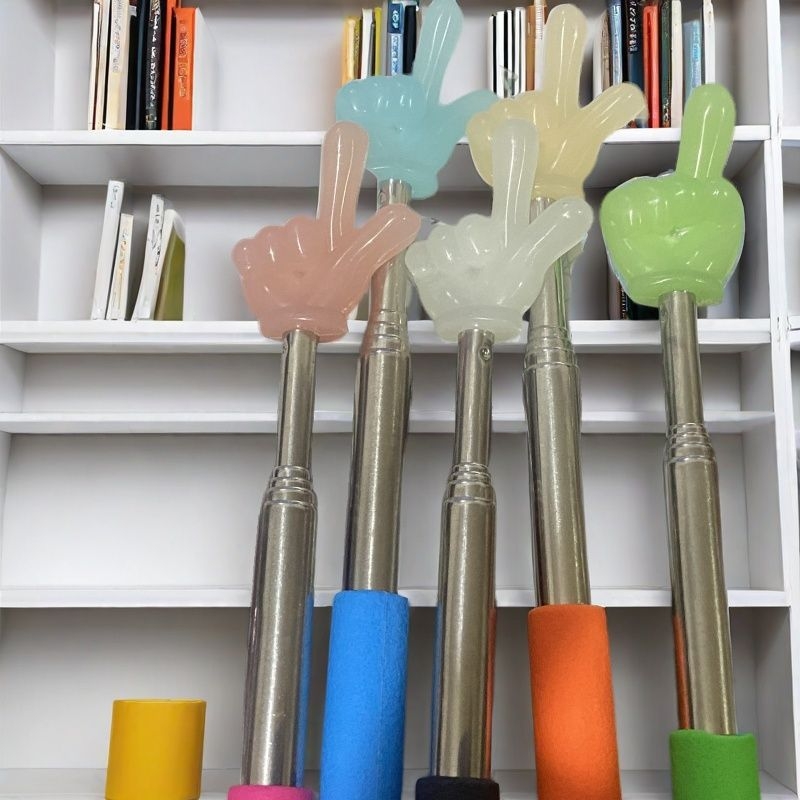 Gyerekeknek és tanítóknak visszahúzható olvasópálca, PP műanyag és rozsdamentes acél felhasználásával; típus: olvasópálca; márka: Egyéb; logó nyomtatás nem lehetséges