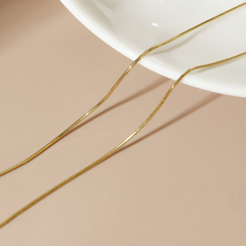 Ogrlica od srebra S925, lanac zmijskog kostiju, materijal privjeska: S925 srebro, elektroplatiranje, težina 1,36 g