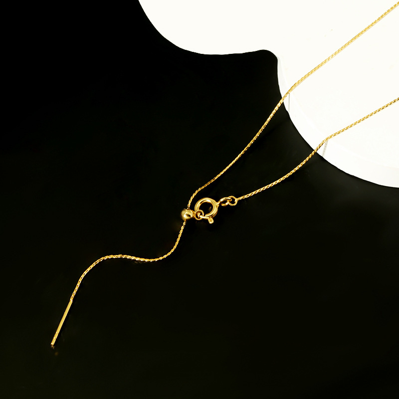 Ogrlica od srebra S925, lanac zmijskog kostiju, materijal privjeska: S925 srebro, elektroplatiranje, težina 1,36 g