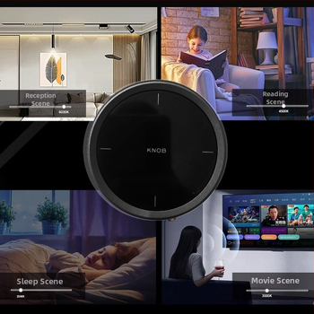 Zigbee Έξυπνος περιστροφικός διακόπτης για κουρτίνες, έλεγχος σκηνών, θερμοκρασία χρώματος και φωτεινότητας, ασύρματος