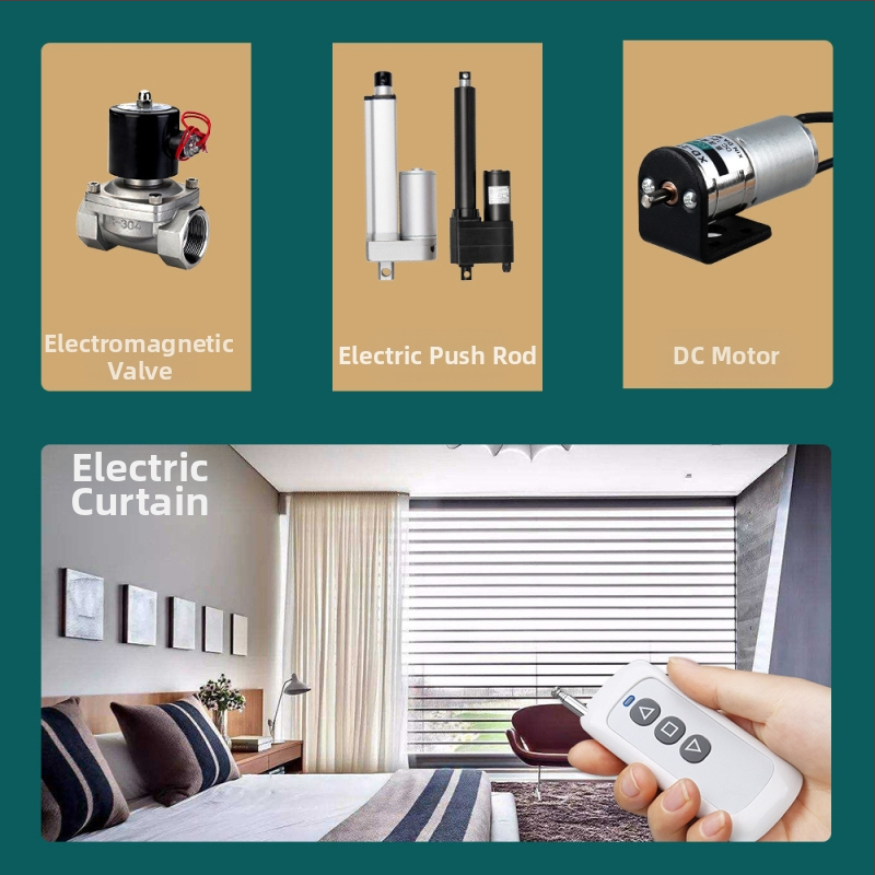 Bežični daljinski prekidač za DC motor, široki raspon napona 12–48V, naprijed i natrag, pogodan za motore, pumpe i rasvjetu