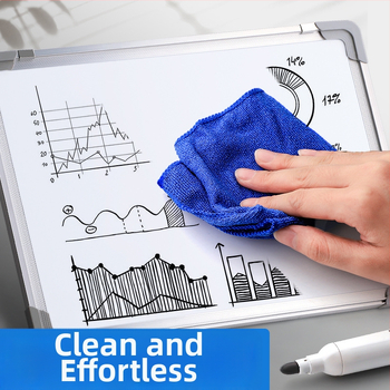Čistiaci prostriedok na bielu tabuľu s handrou na čistenie; odstraňuje škvrny od markerov a vymazáva písomné poznámky (1 fľaša)