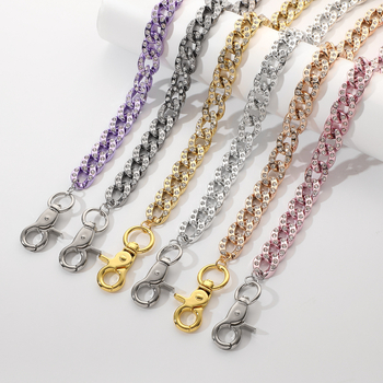 Lanac za pojas – Hip-hop lanac od plastike, kubanskog stila, unisex, duljina 60–80 cm, širina 14 mm