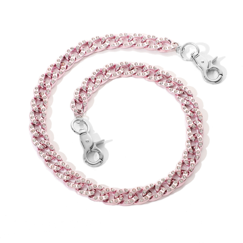 Lanac za pojas – Hip-hop lanac od plastike, kubanskog stila, unisex, duljina 60–80 cm, širina 14 mm