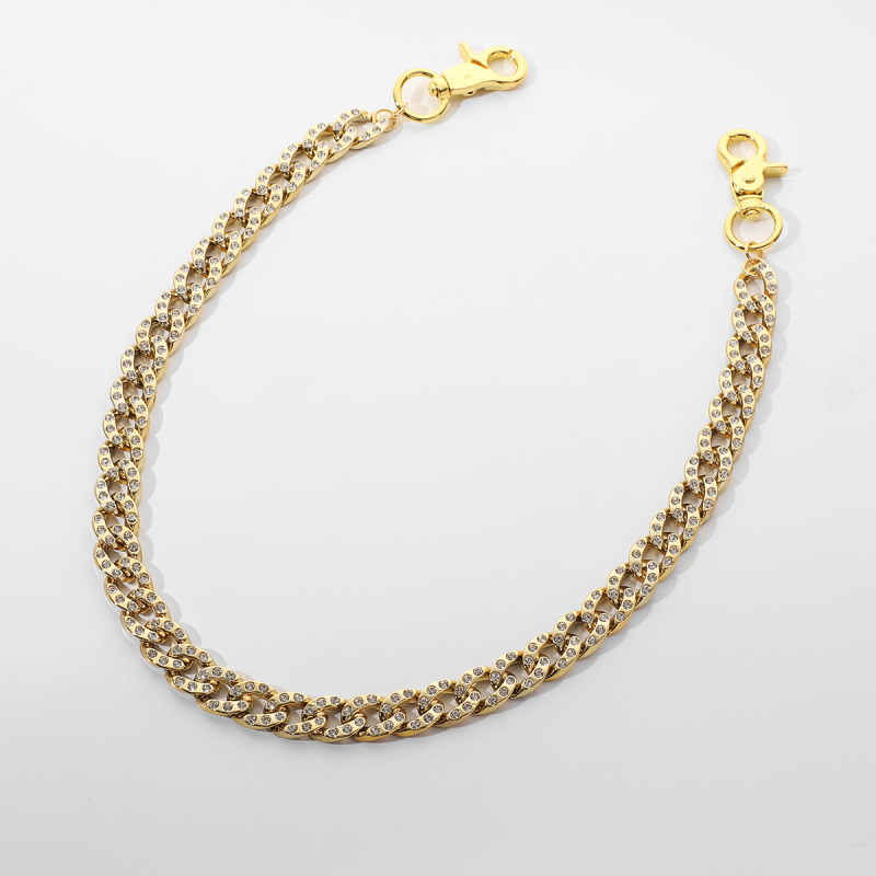 Lanac za pojas – Hip-hop lanac od plastike, kubanskog stila, unisex, duljina 60–80 cm, širina 14 mm