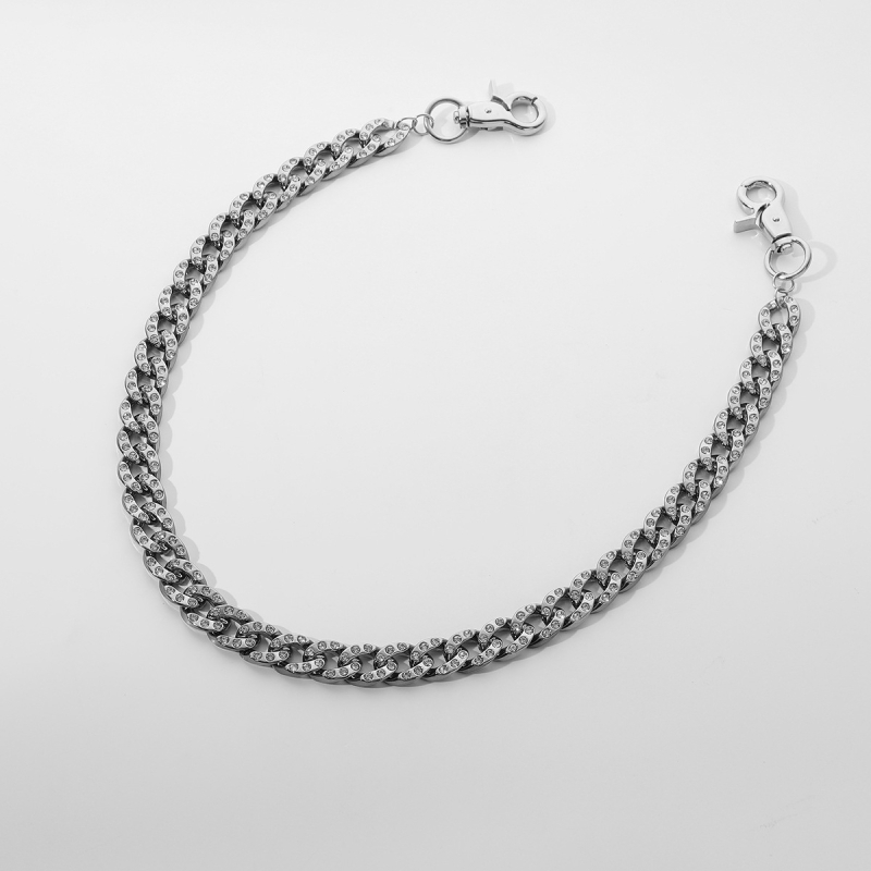 Lanac za pojas – Hip-hop lanac od plastike, kubanskog stila, unisex, duljina 60–80 cm, širina 14 mm