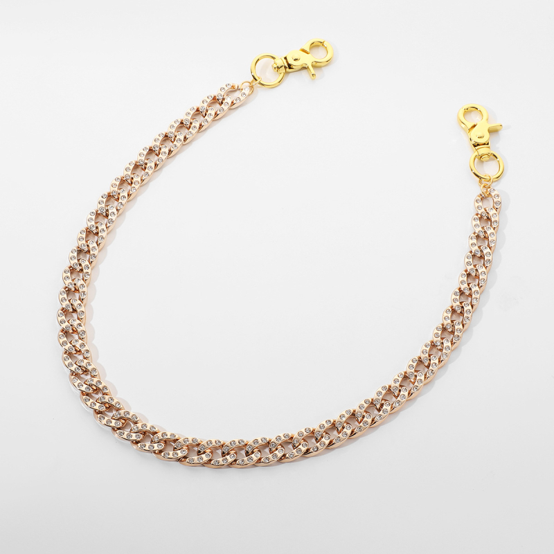 Lanac za pojas – Hip-hop lanac od plastike, kubanskog stila, unisex, duljina 60–80 cm, širina 14 mm