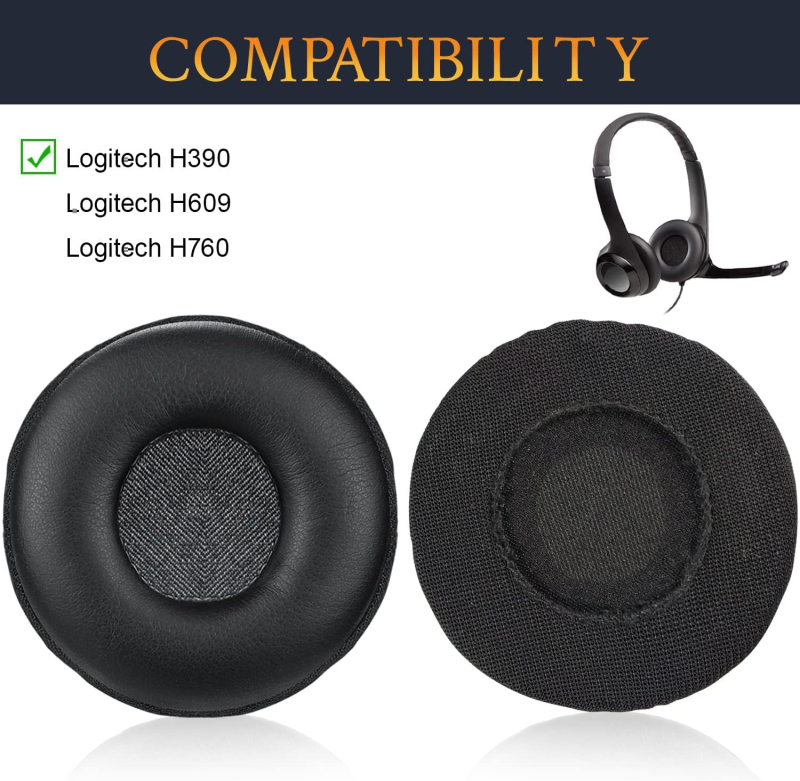 Nadomještaj jastučić za uši za Logitech H390/H600/H609 slušalice – pjena, OEM dodatak