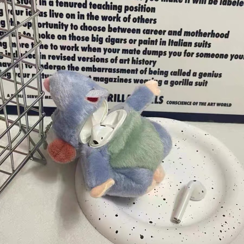 Etui za AirPods 4. generacije – pliš materijal, crtani dizajn Ratatouille, izrada od tkanine, kompatibilno s Apple, prilagodba