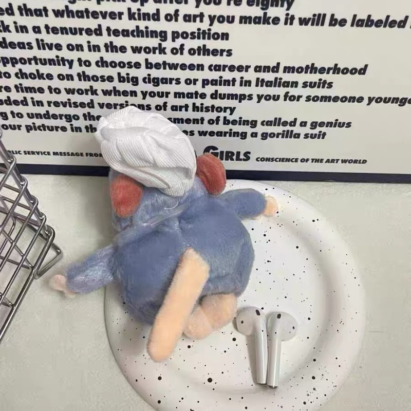 Etui za AirPods 4. generacije – pliš materijal, crtani dizajn Ratatouille, izrada od tkanine, kompatibilno s Apple, prilagodba