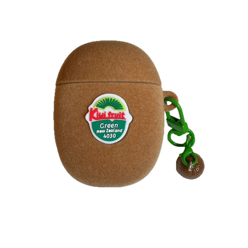 Kućište za slušalice Huawei FreeClip SE2 i Ear Clip — Kiwi motiv s plišastom teksturom, prijenosni oblik, tehnika utiska, mogućnost prilagodbe