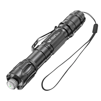 Smiling Shark Zeleni laserski baterijski flashlight – aluminijsko kućište, 2200 mAh punjiva baterija, LED svjetlo, zelena laserska dioda, domet ispod 50 m