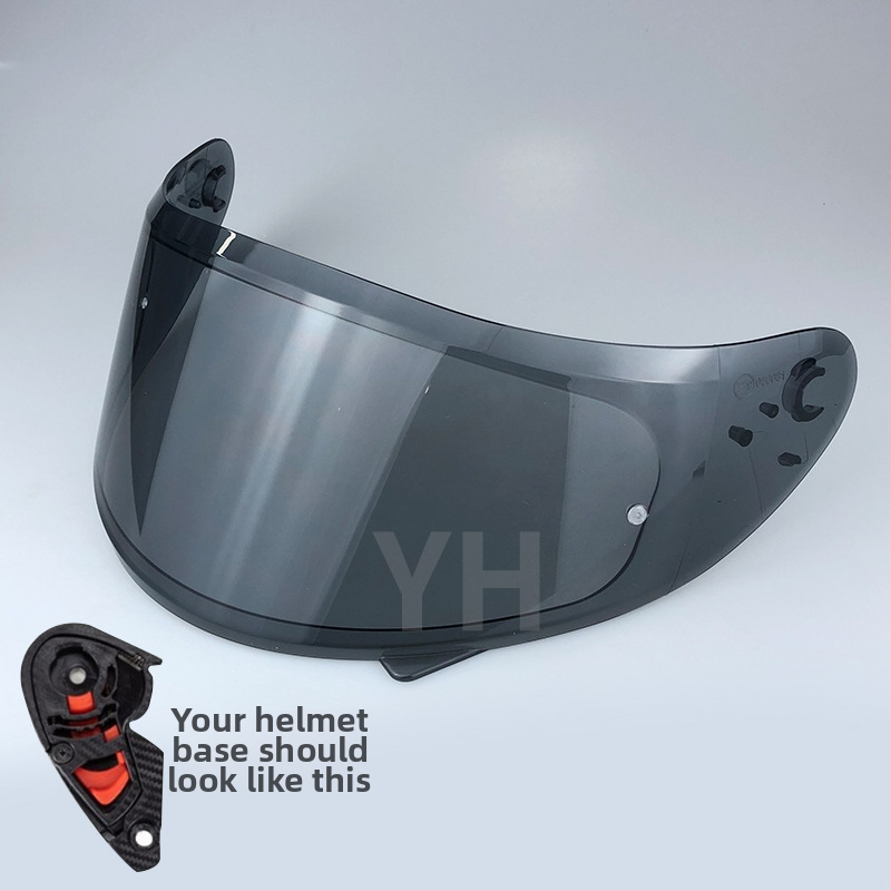 Šošovka prilby V12b pre plno tvárovú prilbu – UV ochrana, ochrana proti slnku a dažďu; PC materiál