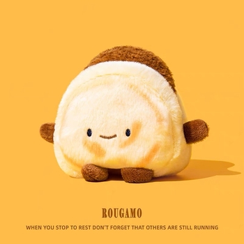 Kućište za AirPods 4. generacije – plišni silikon, izdignuti karikaturni dizajn s mesnim bunom