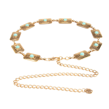 Kovinski kaiš za struk, duljina 105 cm, dizajn s jednim petljom, svestran stil za žene, proljeće 2025