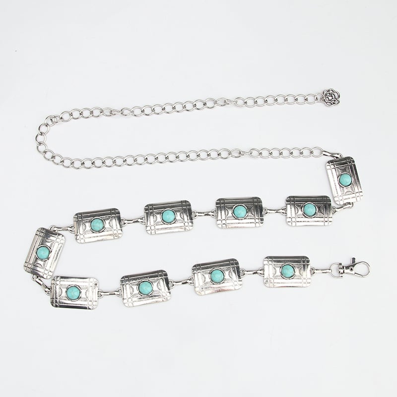 Kovinski kaiš za struk, duljina 105 cm, dizajn s jednim petljom, svestran stil za žene, proljeće 2025